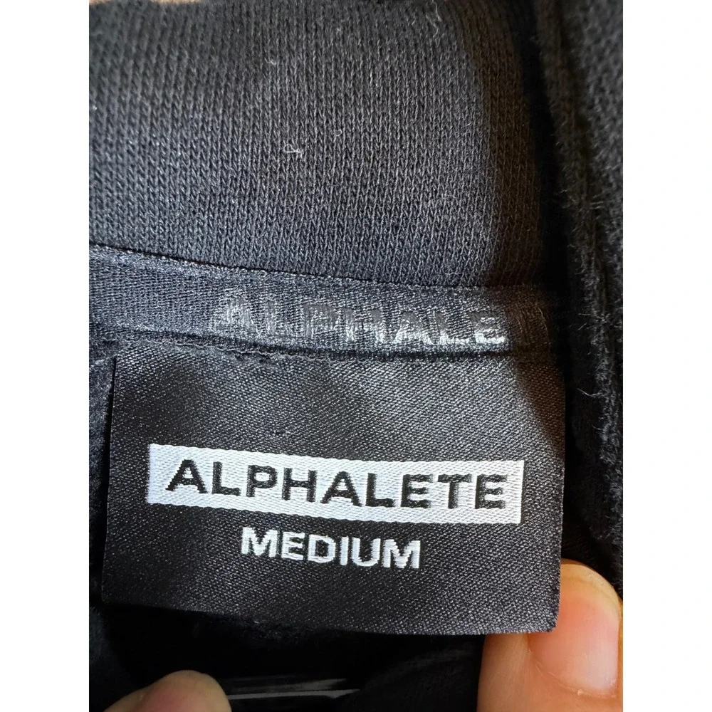 Alphalete Cropped Hoodie Womens Medium Black Excellent LDB-1502 Pullover